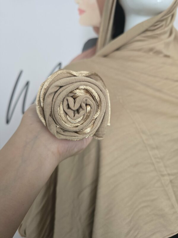 Jersey Frisé Beige Doré – Image 2