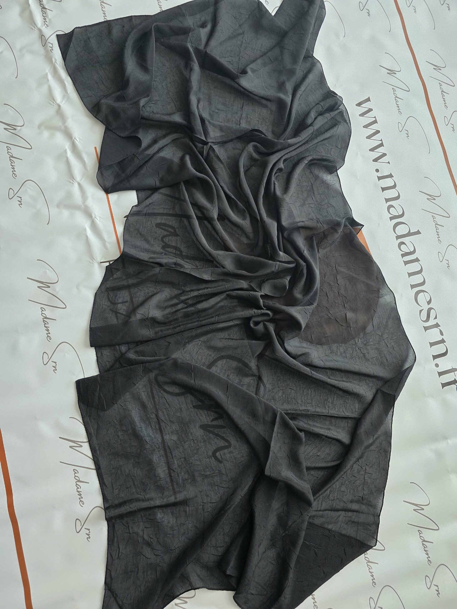 Hijab Bambou Vual Black – Image 2