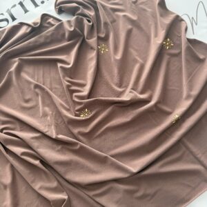 Jersey premium a strass taupe rosé