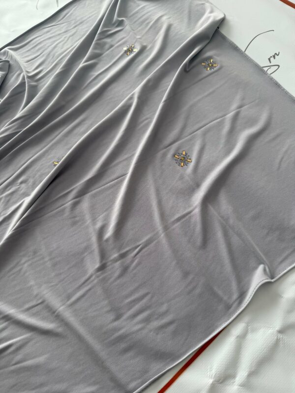 Jersey premium à strass gris