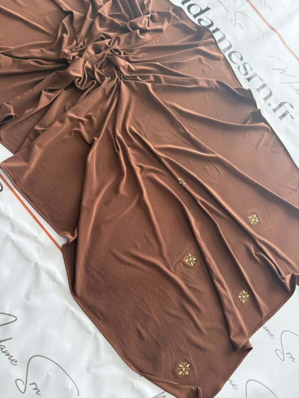 Jersey premium à strass marron