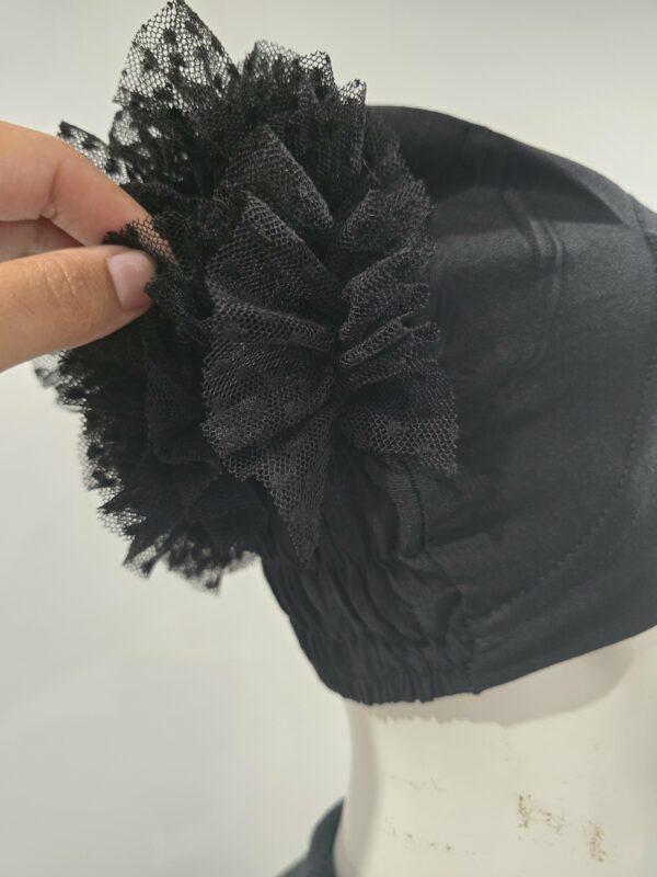 Bonnet à enfiler noir – Image 2