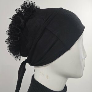 Bonnet antidérapant à nouer noir