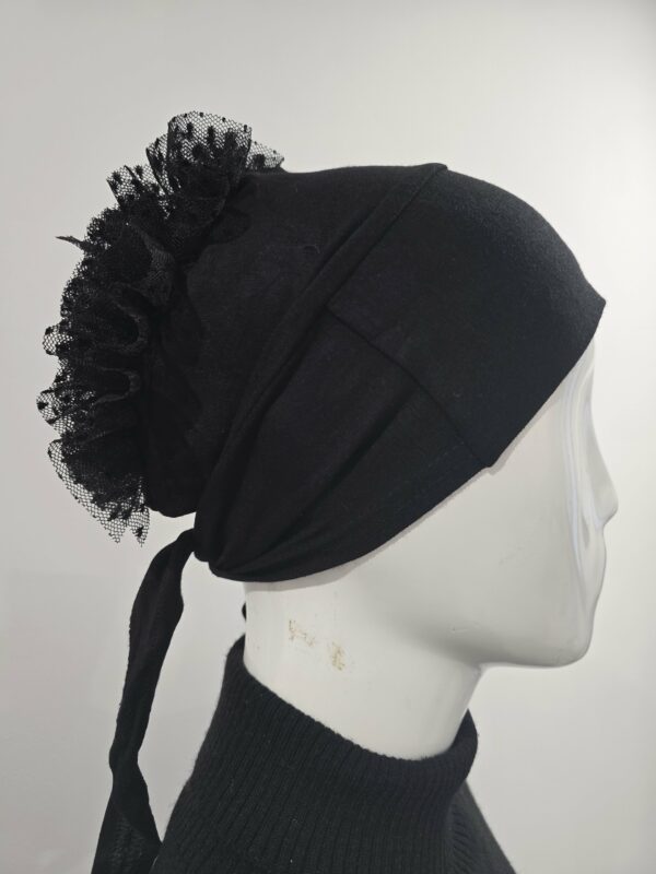 Bonnet antidérapant à nouer noir