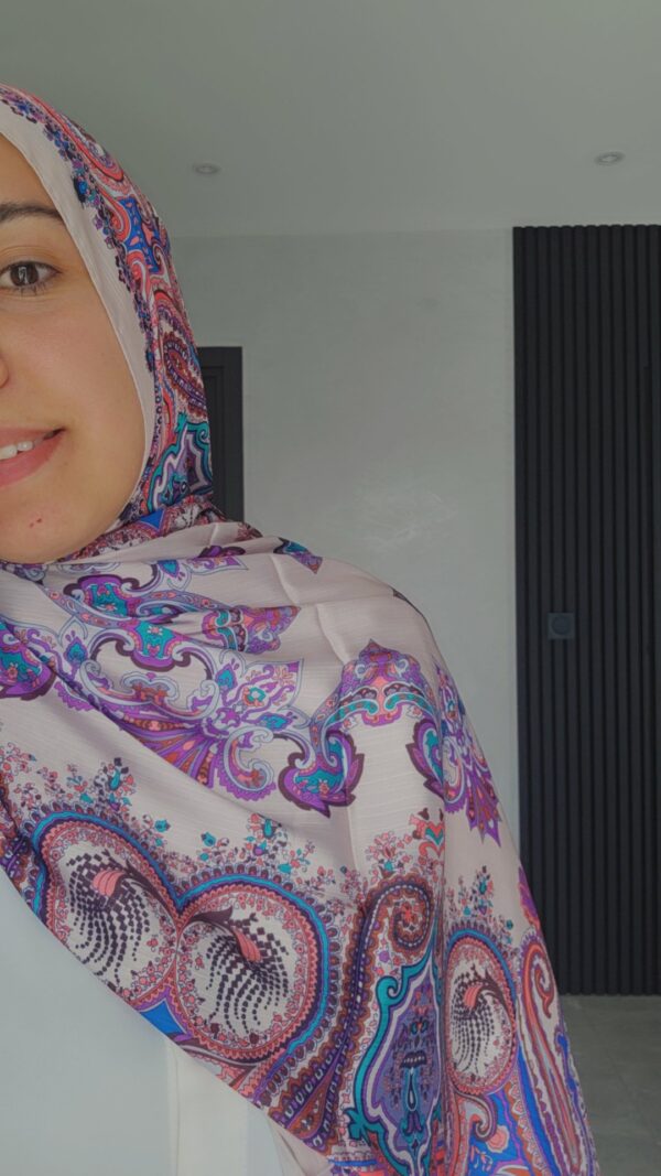 Hijab à motifs satinée - 140