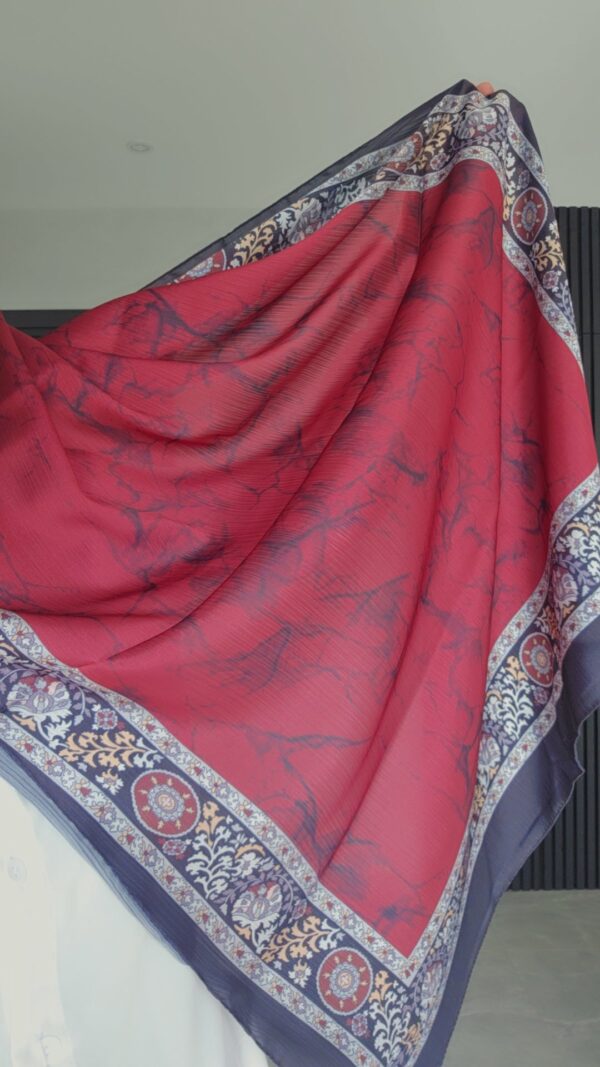 Hijab à motifs satinée - 141 – Image 2