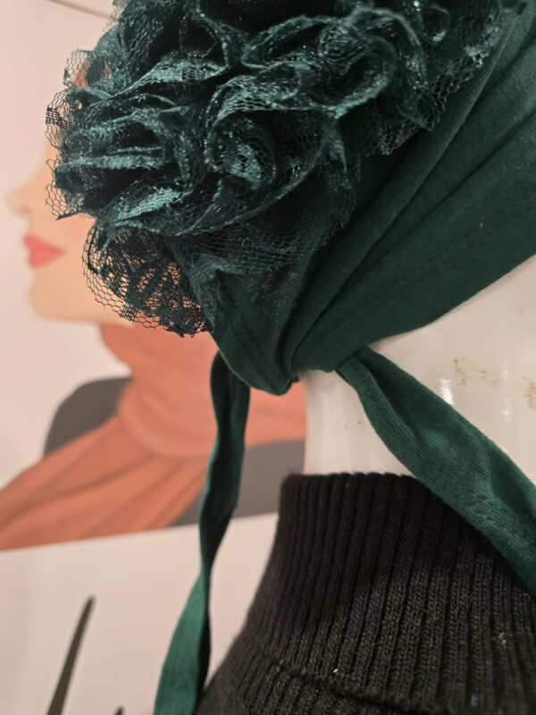 Bonnet frou-frou Vert – Image 3