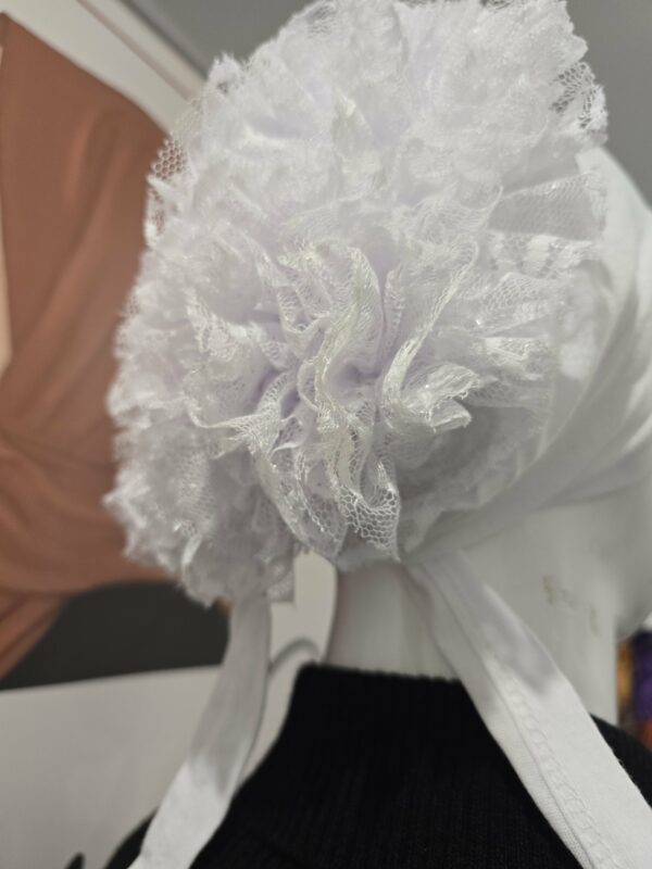 Bonnet frou-frou Blanc – Image 4