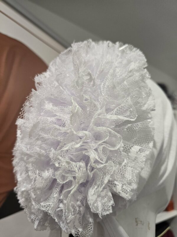 Bonnet frou-frou Blanc – Image 2