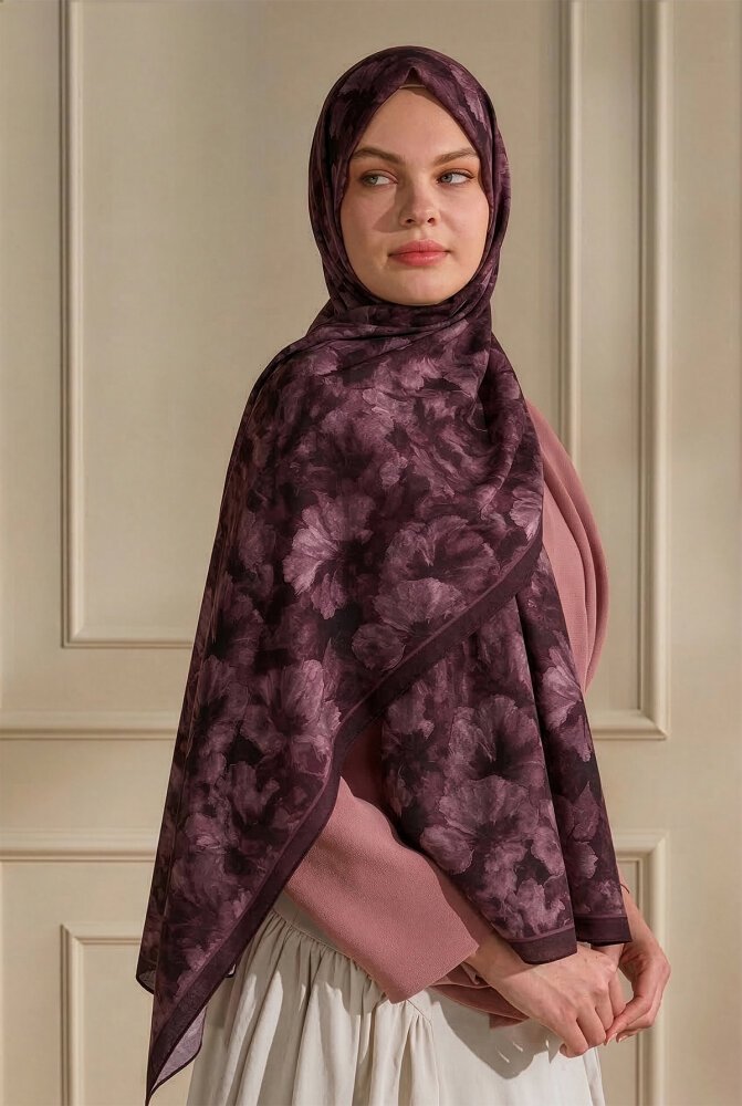 Hijab Bambou Krash Floral - 220 -