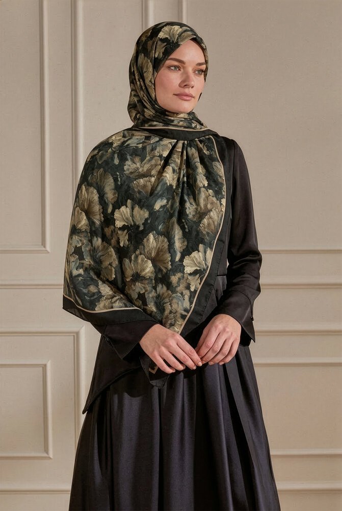 Hijab Bambou Krash Floral - 221 -