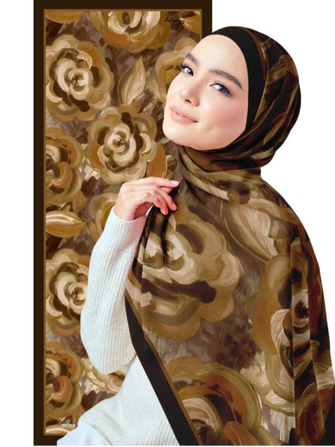 Hijab à motif BLUEBERRY - 243