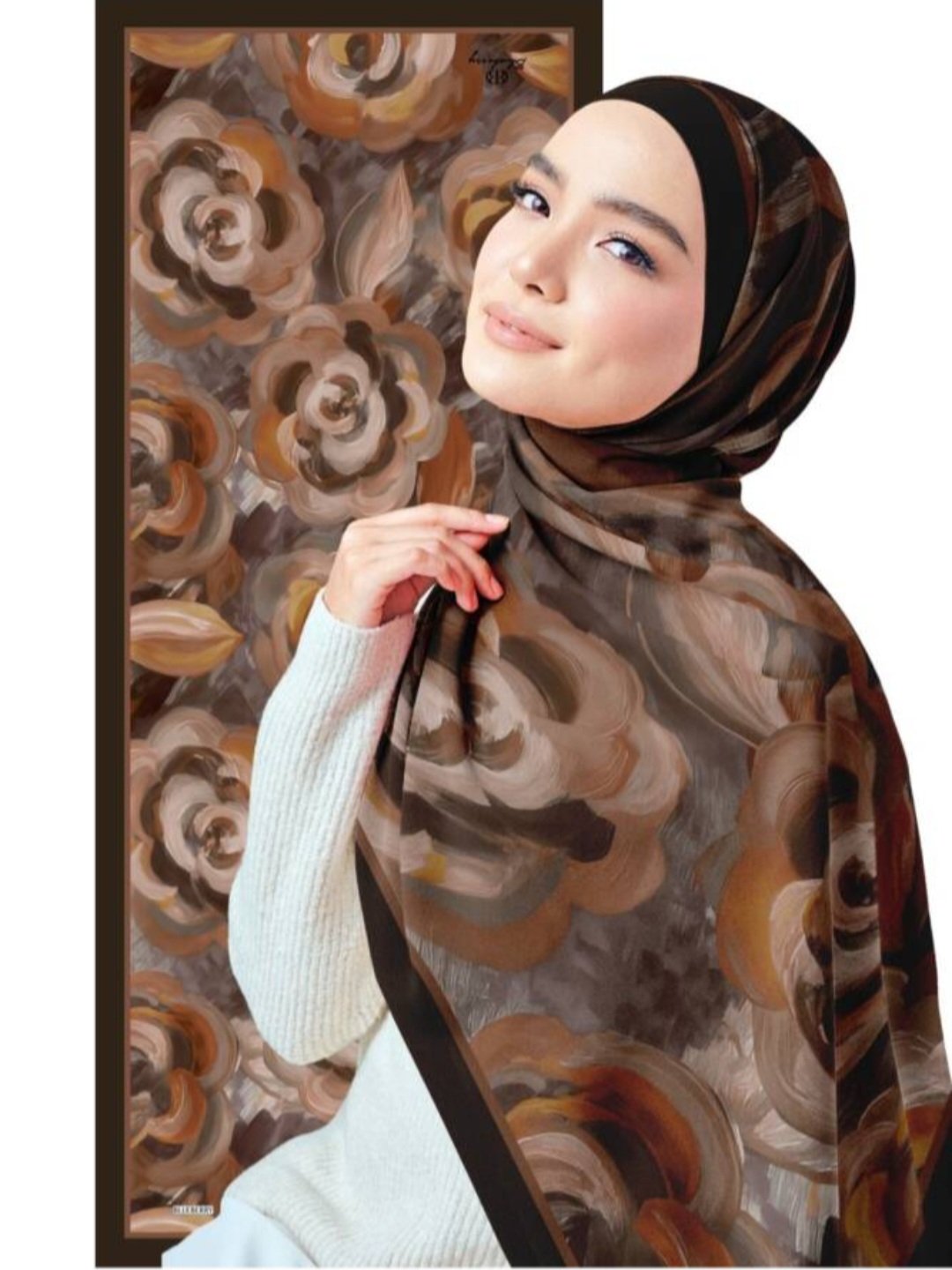 Hijab à motif BLUEBERRY - 244 -